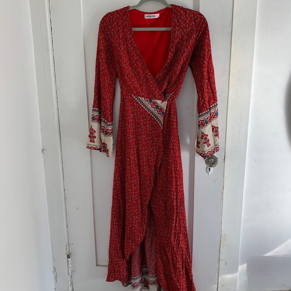 Boho Red Maxi Dress